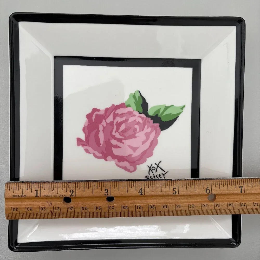 Betsey Johnson Square Rose Trinket Dish